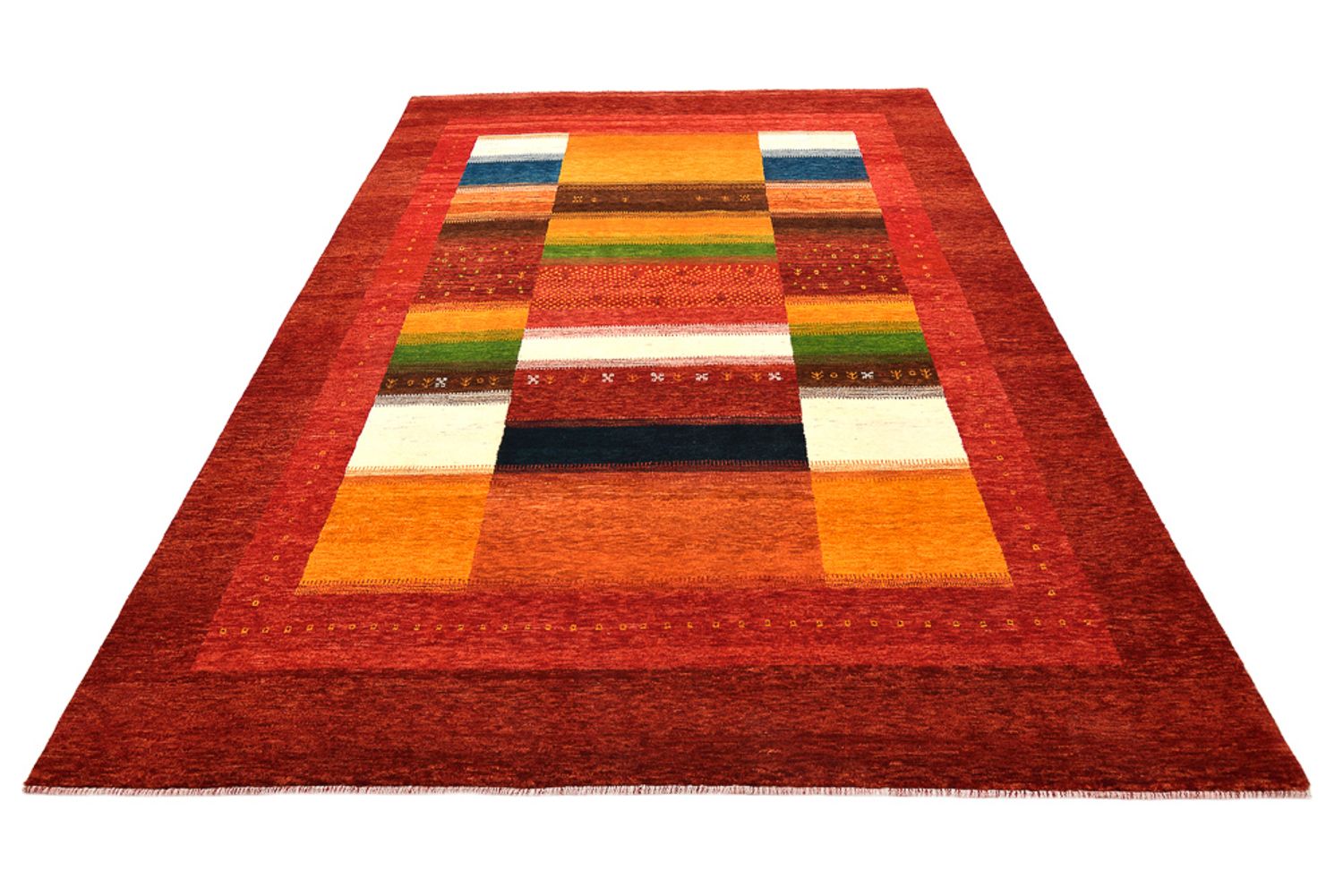 Gabbeh-tæppe - Loribaft Indus - 259 x 203 cm - rød