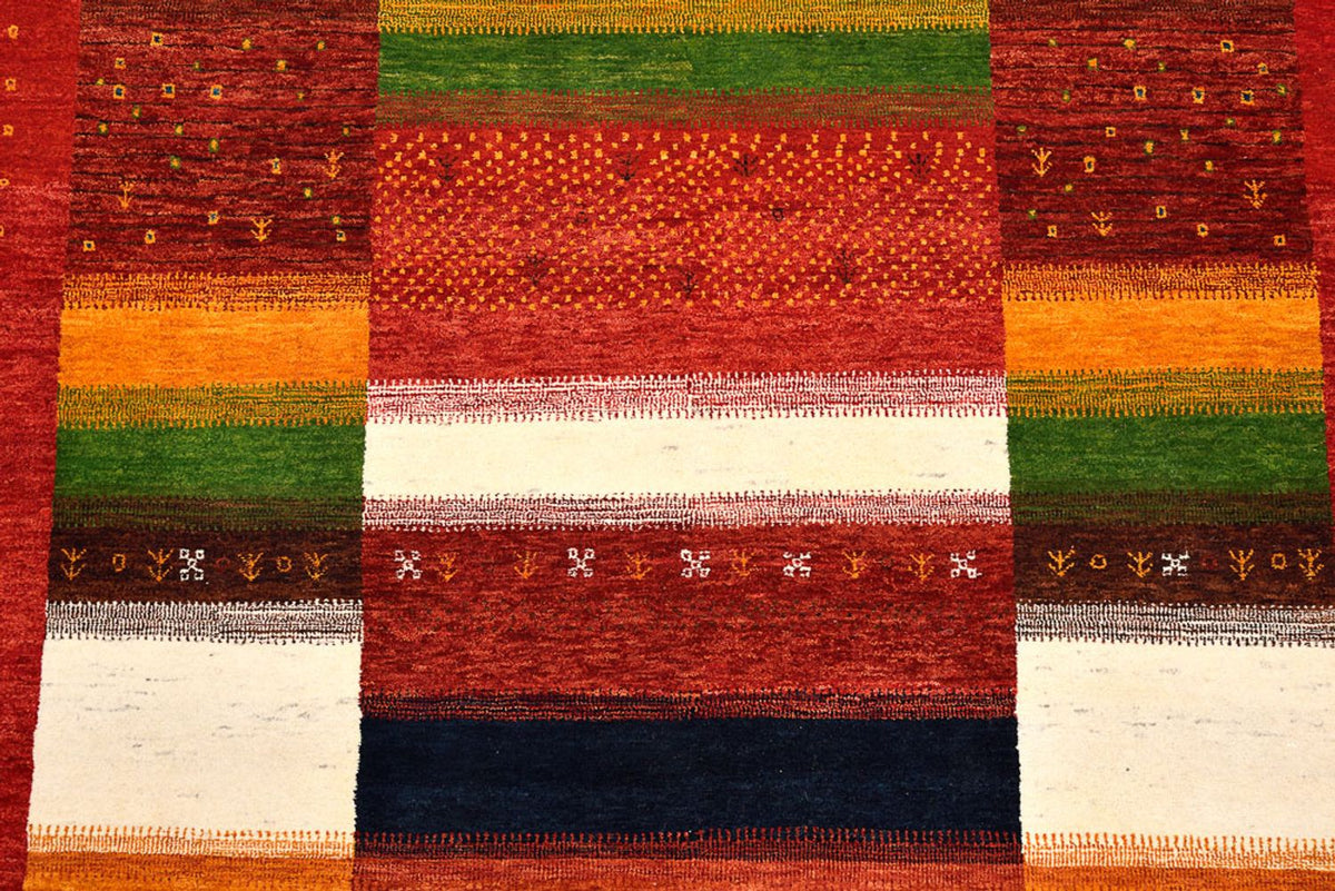 Gabbeh-tæppe - Loribaft Indus - 259 x 203 cm - rød