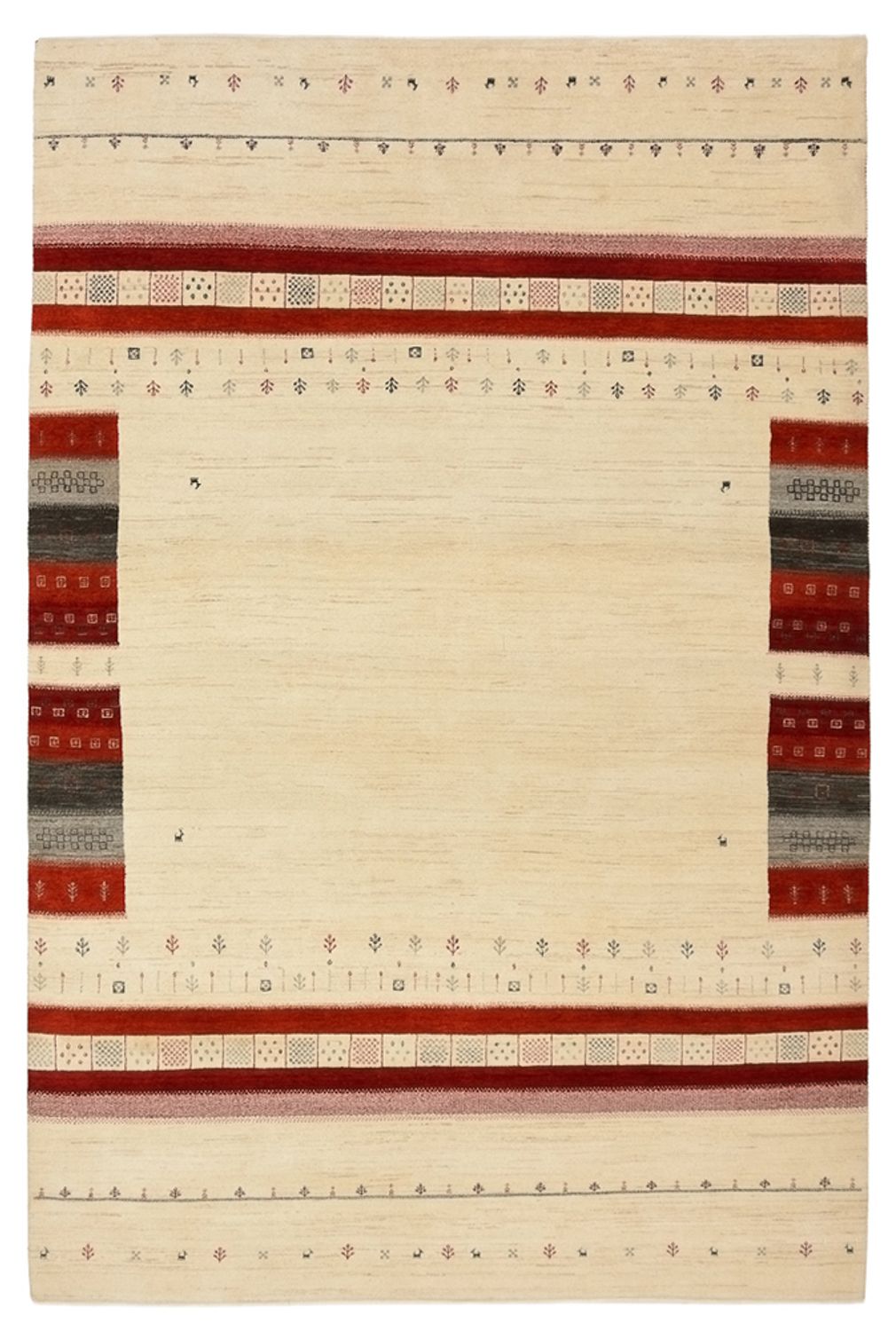 Gabbeh-tæppe - Loribaft Indus - 297 x 198 cm - lys beige