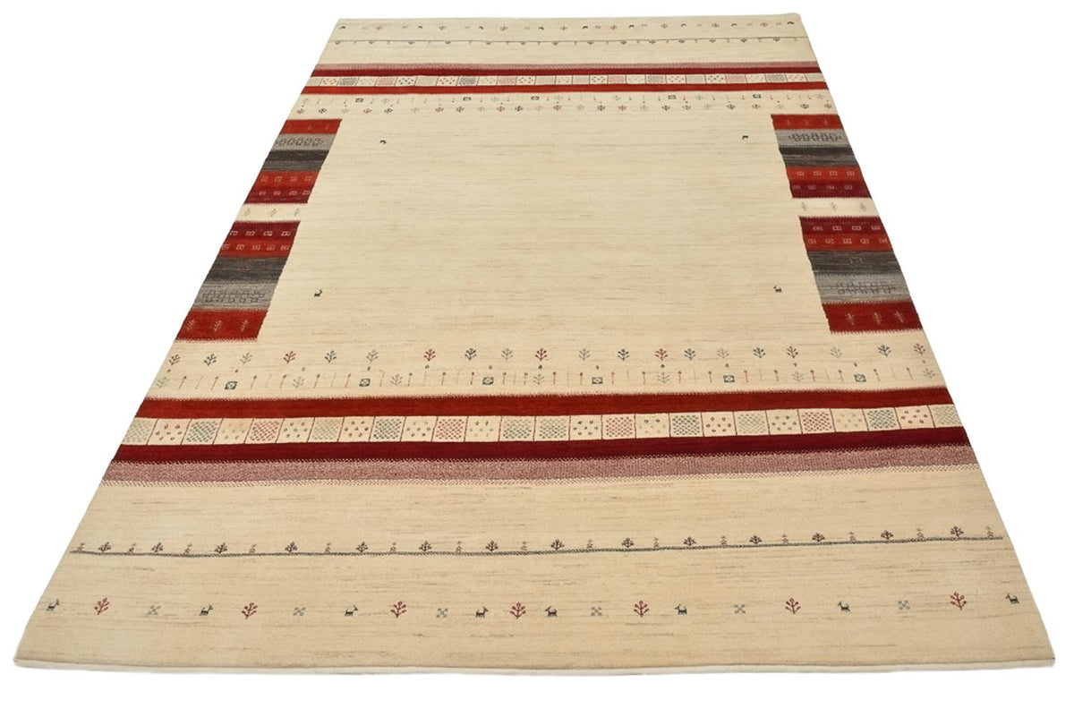 Gabbeh-tæppe - Loribaft Indus - 297 x 198 cm - lys beige