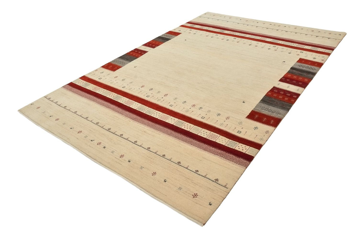 Gabbeh-tæppe - Loribaft Indus - 297 x 198 cm - lys beige