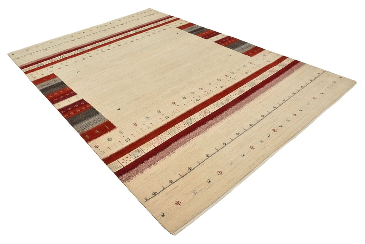 Gabbeh-tæppe - Loribaft Indus - 297 x 198 cm - lys beige