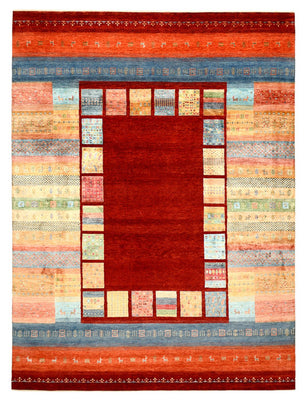 Gabbeh-tæppe - Loribaft Indus - 336 x 250 cm - rød