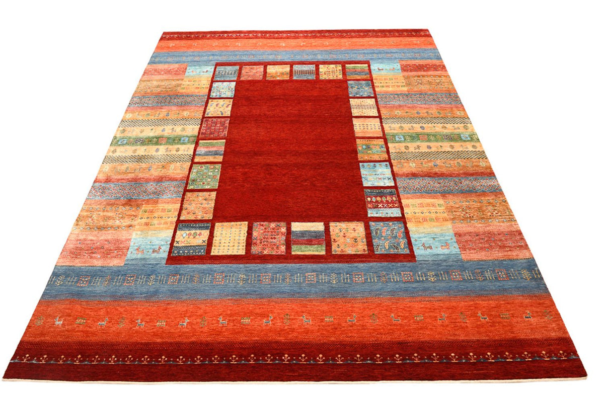 Gabbeh-tæppe - Loribaft Indus - 336 x 250 cm - rød