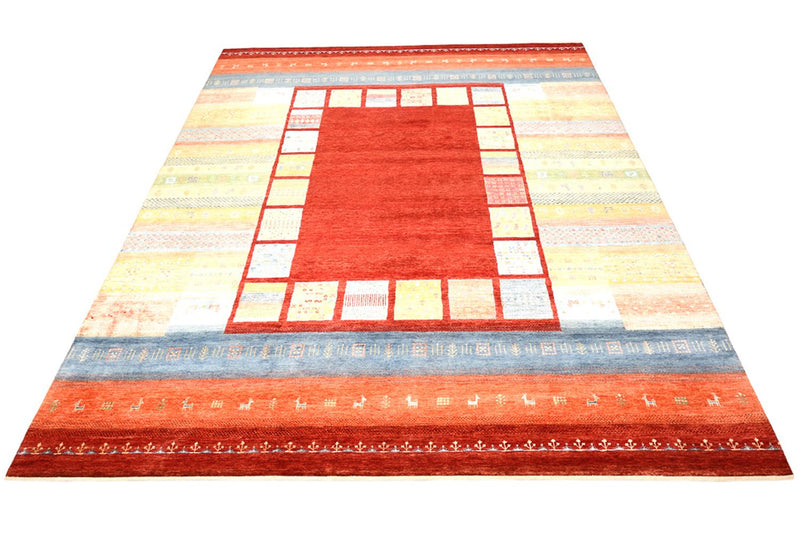 Gabbeh-tæppe - Loribaft Indus - 336 x 250 cm - rød