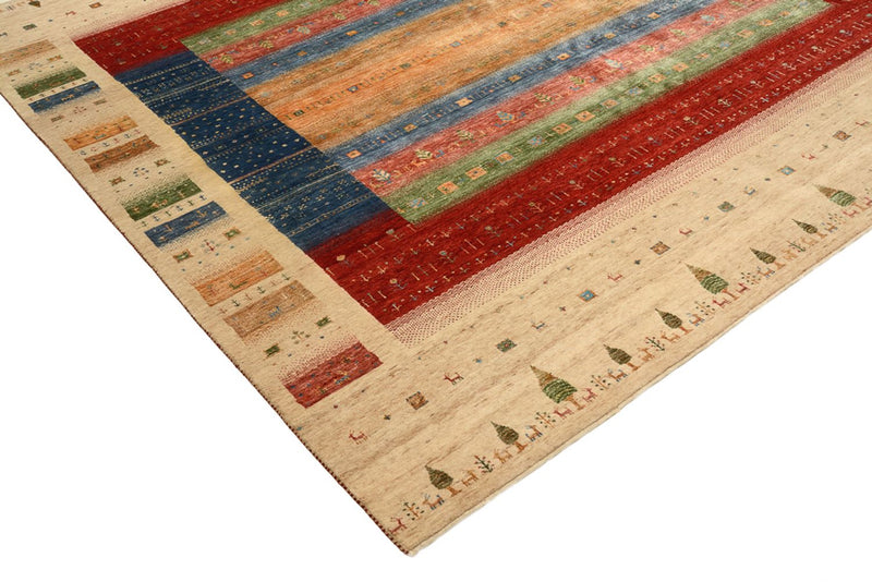 Gabbeh-tæppe - Loribaft Indus firkantet  - 253 x 246 cm - flerfarvet