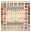 Gabbeh-tæppe - Loribaft Indus firkantet  - 254 x 251 cm - lys beige