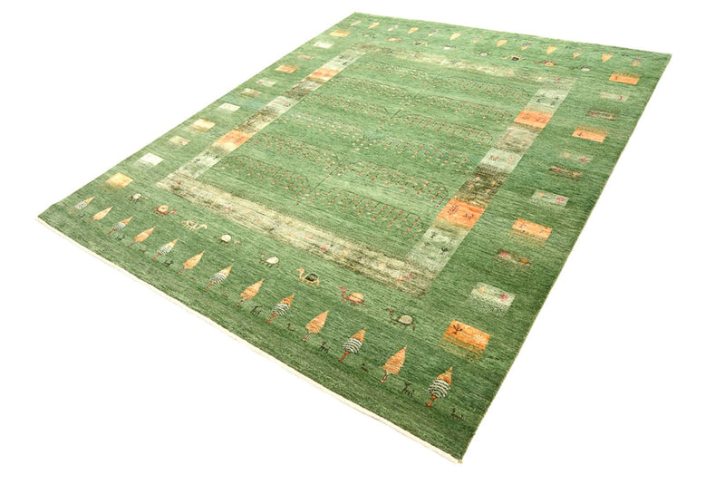 Gabbeh-tæppe - Loribaft Indus - 246 x 206 cm - grøn