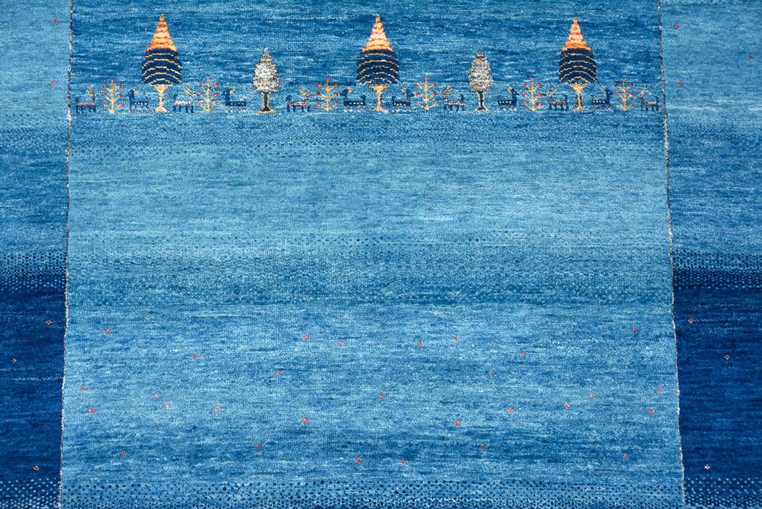 Gabbeh-tæppe - Loribaft Indus - 294 x 205 cm - havblå