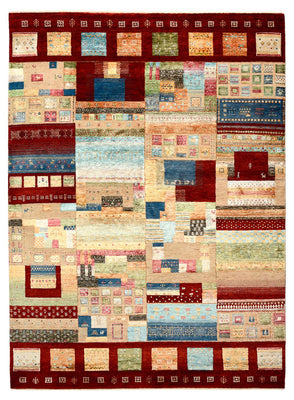 Gabbeh-tæppe - Loribaft Indus - 240 x 178 cm - flerfarvet