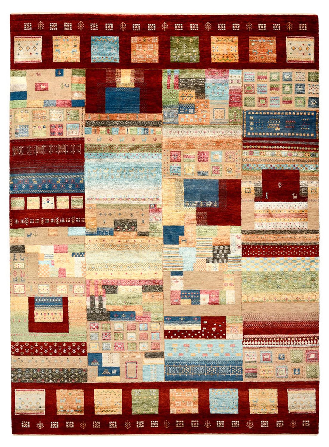 Gabbeh-tæppe - Loribaft Indus - 240 x 178 cm - flerfarvet