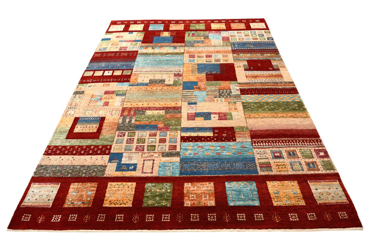 Gabbeh-tæppe - Loribaft Indus - 240 x 178 cm - flerfarvet