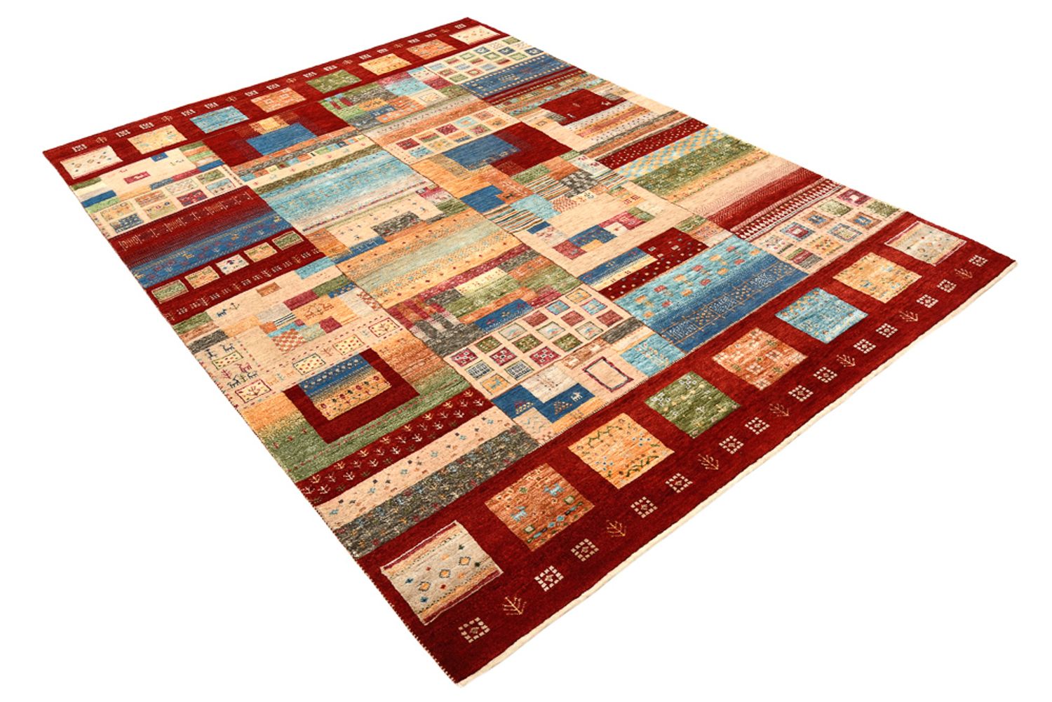 Gabbeh-tæppe - Loribaft Indus - 240 x 178 cm - flerfarvet