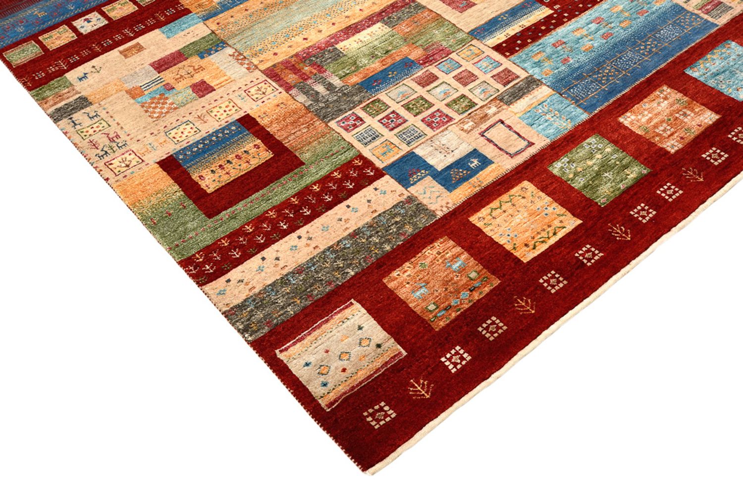 Gabbeh-tæppe - Loribaft Indus - 240 x 178 cm - flerfarvet