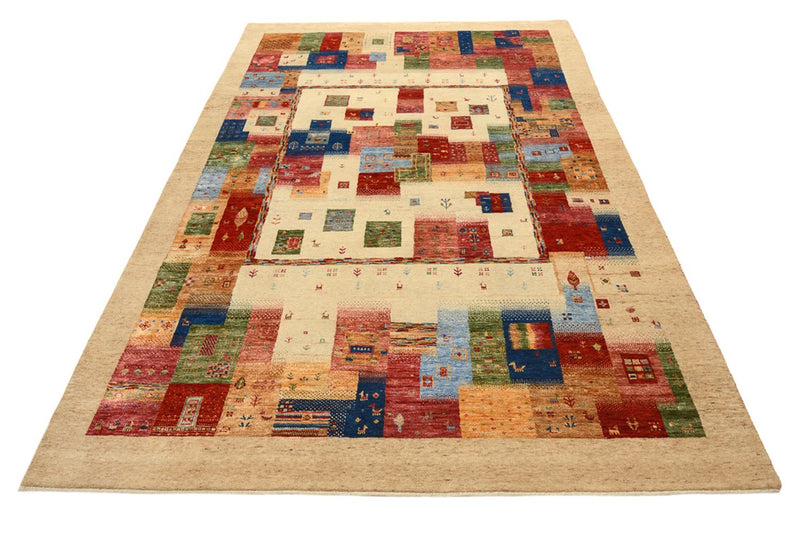 Gabbeh-tæppe - Loribaft Indus - 244 x 177 cm - flerfarvet