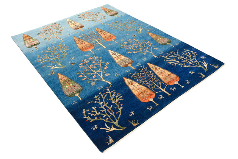 Gabbeh-tæppe - Loribaft Indus - 247 x 173 cm - havblå