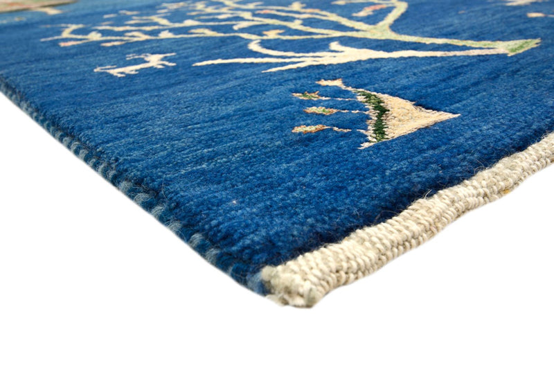 Gabbeh-tæppe - Loribaft Indus - 247 x 173 cm - havblå