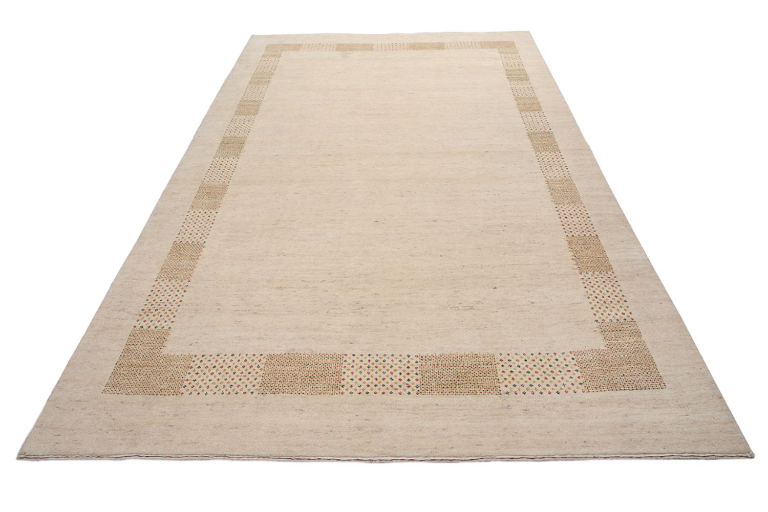 Gabbeh-tæppe - Loribaft Indus - 295 x 191 cm - lys beige