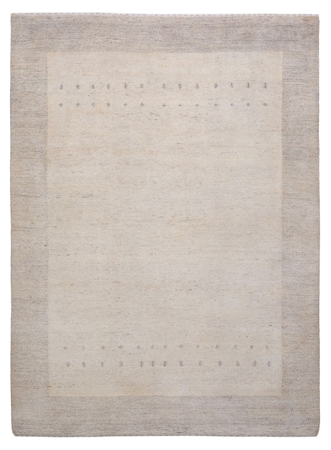 Gabbeh-tæppe - Loribaft Indus - 201 x 146 cm - lysegrå
