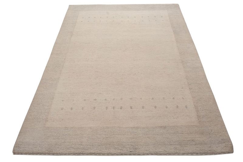 Gabbeh-tæppe - Loribaft Indus - 201 x 146 cm - lysegrå