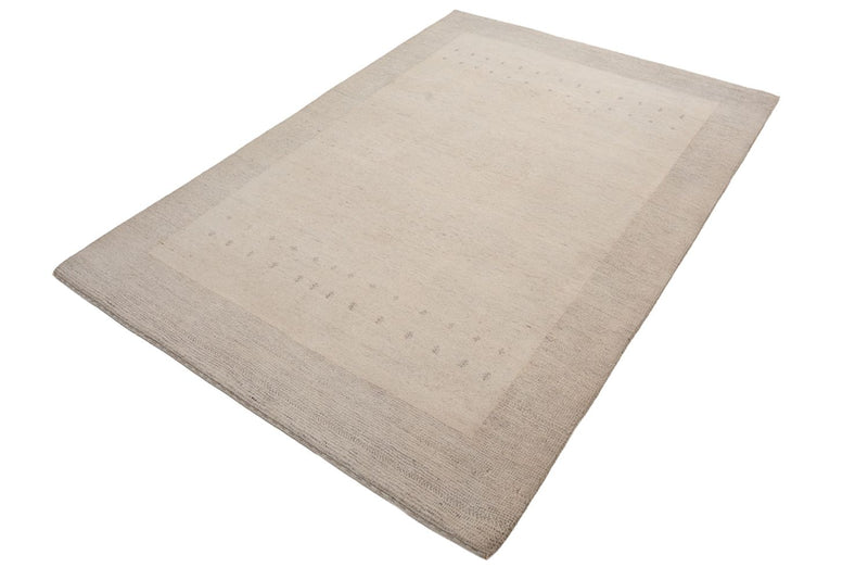Gabbeh-tæppe - Loribaft Indus - 201 x 146 cm - lysegrå