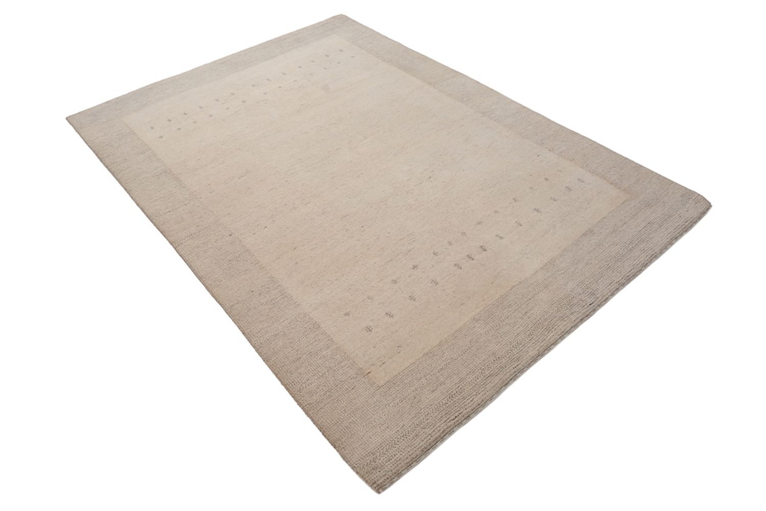 Gabbeh-tæppe - Loribaft Indus - 201 x 146 cm - lysegrå