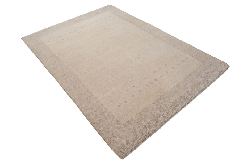 Gabbeh-tæppe - Loribaft Indus - 201 x 146 cm - lysegrå