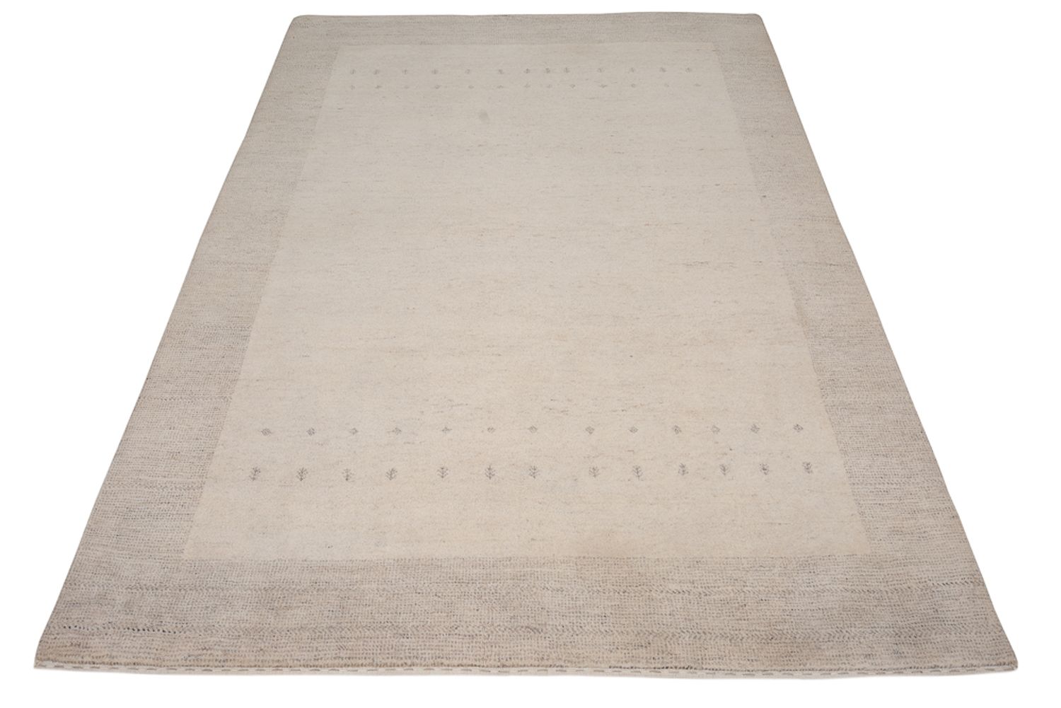 Gabbeh-tæppe - Loribaft Indus - 201 x 146 cm - lysegrå
