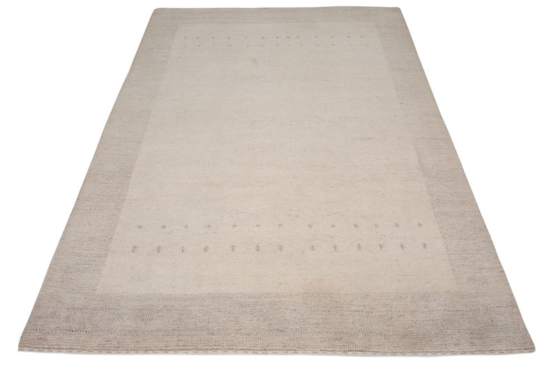 Gabbeh-tæppe - Loribaft Indus - 201 x 146 cm - lysegrå