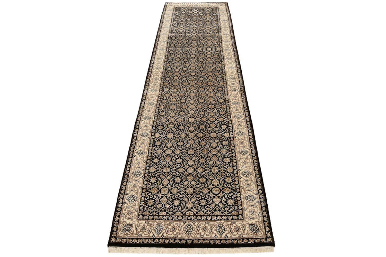 Løber Orientalsk tæppe - Bijar - Indus - 304 x 83 cm - mørk beige