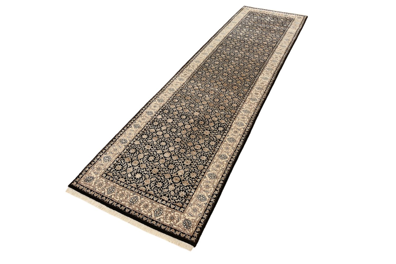 Løber Orientalsk tæppe - Bijar - Indus - 304 x 83 cm - mørk beige