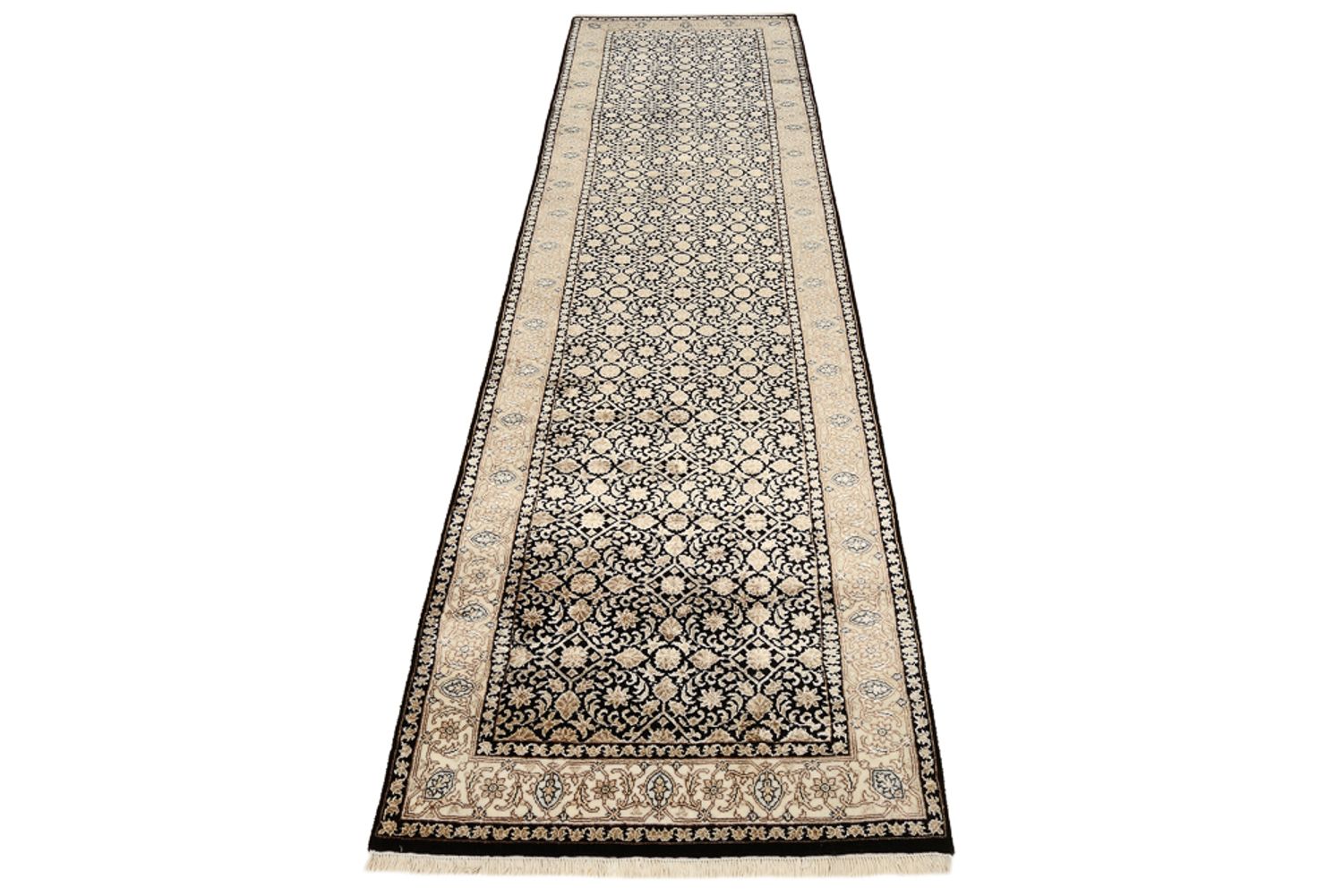 Løber Orientalsk tæppe - Bijar - Indus - 304 x 83 cm - mørk beige