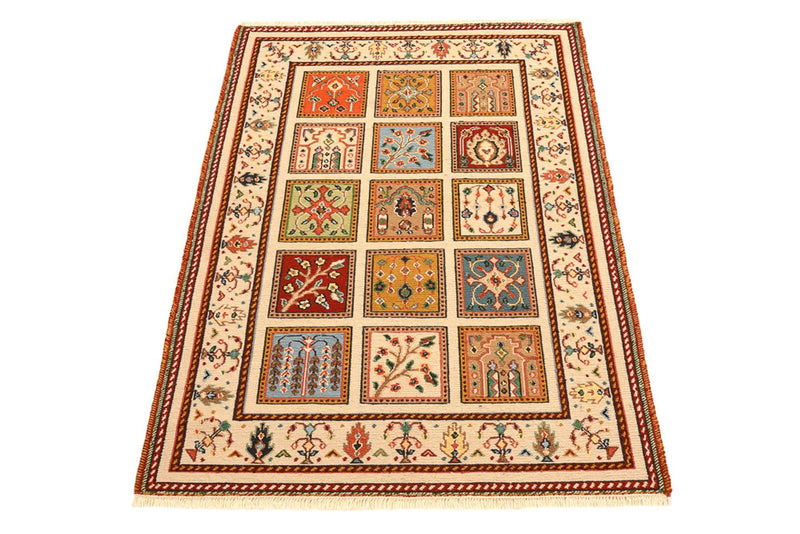 Orientalsk tæppe - 117 x 84 cm - creme