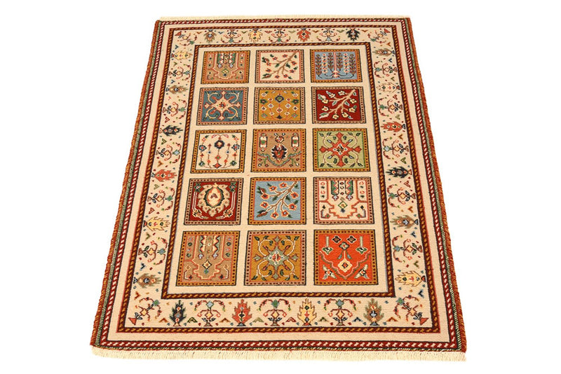 Orientalsk tæppe - 117 x 84 cm - creme