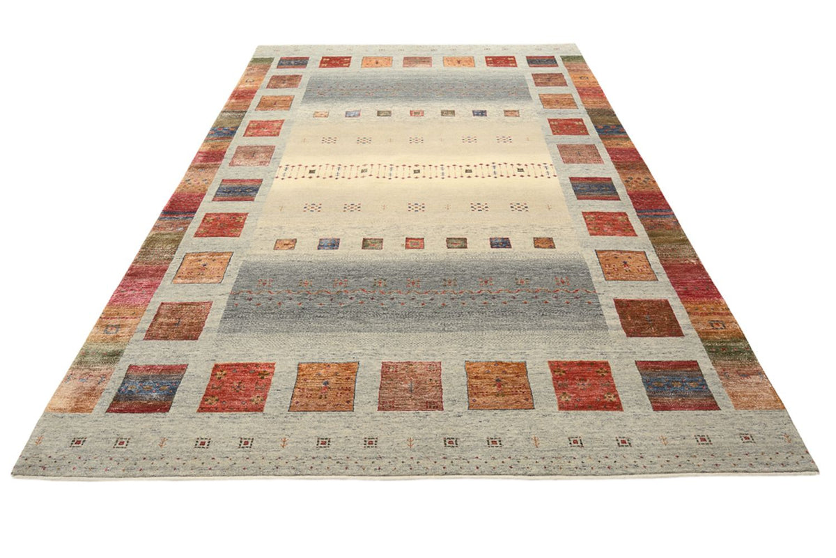Gabbeh-tæppe - Loribaft Indus - 304 x 208 cm - mørk beige