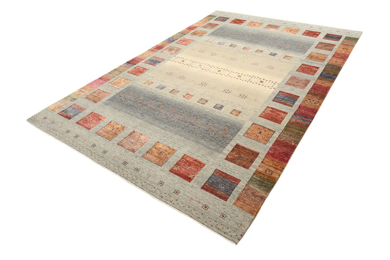 Gabbeh-tæppe - Loribaft Indus - 304 x 208 cm - mørk beige