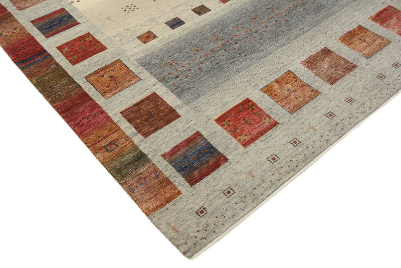 Gabbeh-tæppe - Loribaft Indus - 304 x 208 cm - mørk beige