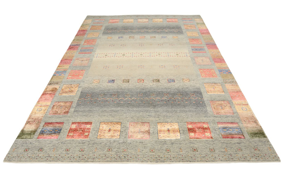 Gabbeh-tæppe - Loribaft Indus - 304 x 208 cm - mørk beige