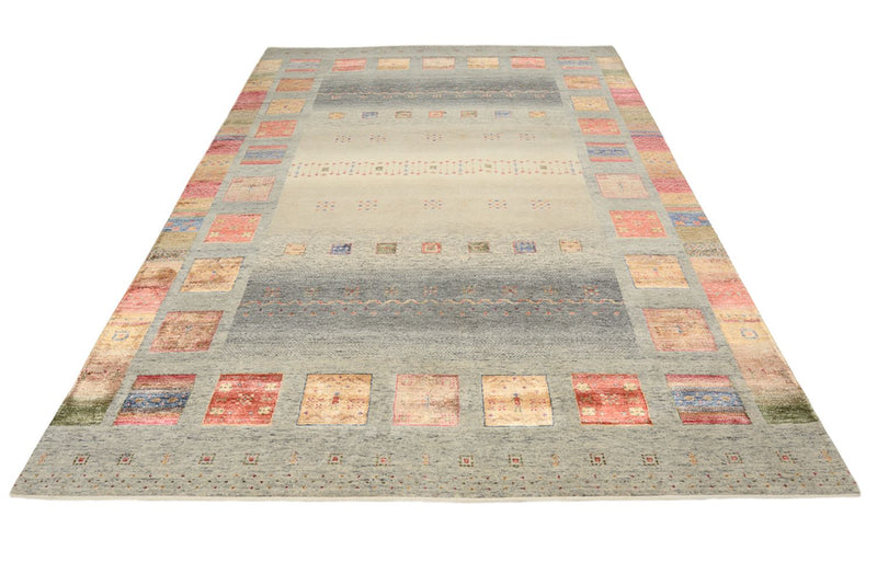Gabbeh-tæppe - Loribaft Indus - 304 x 208 cm - mørk beige