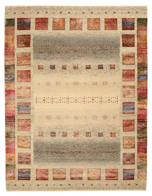 Gabbeh-tæppe - Loribaft Indus - 207 x 158 cm - mørk beige