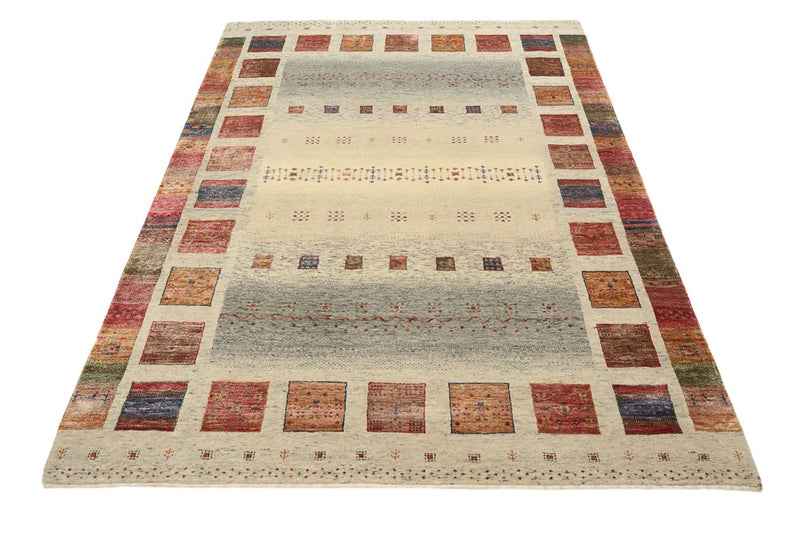 Gabbeh-tæppe - Loribaft Indus - 207 x 158 cm - mørk beige