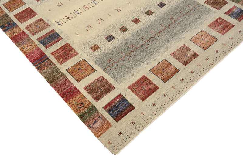 Gabbeh-tæppe - Loribaft Indus - 207 x 158 cm - mørk beige