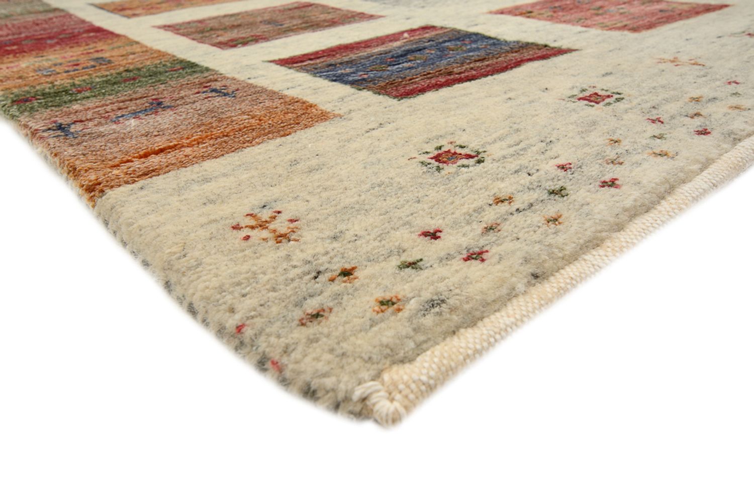 Gabbeh-tæppe - Loribaft Indus - 207 x 158 cm - mørk beige