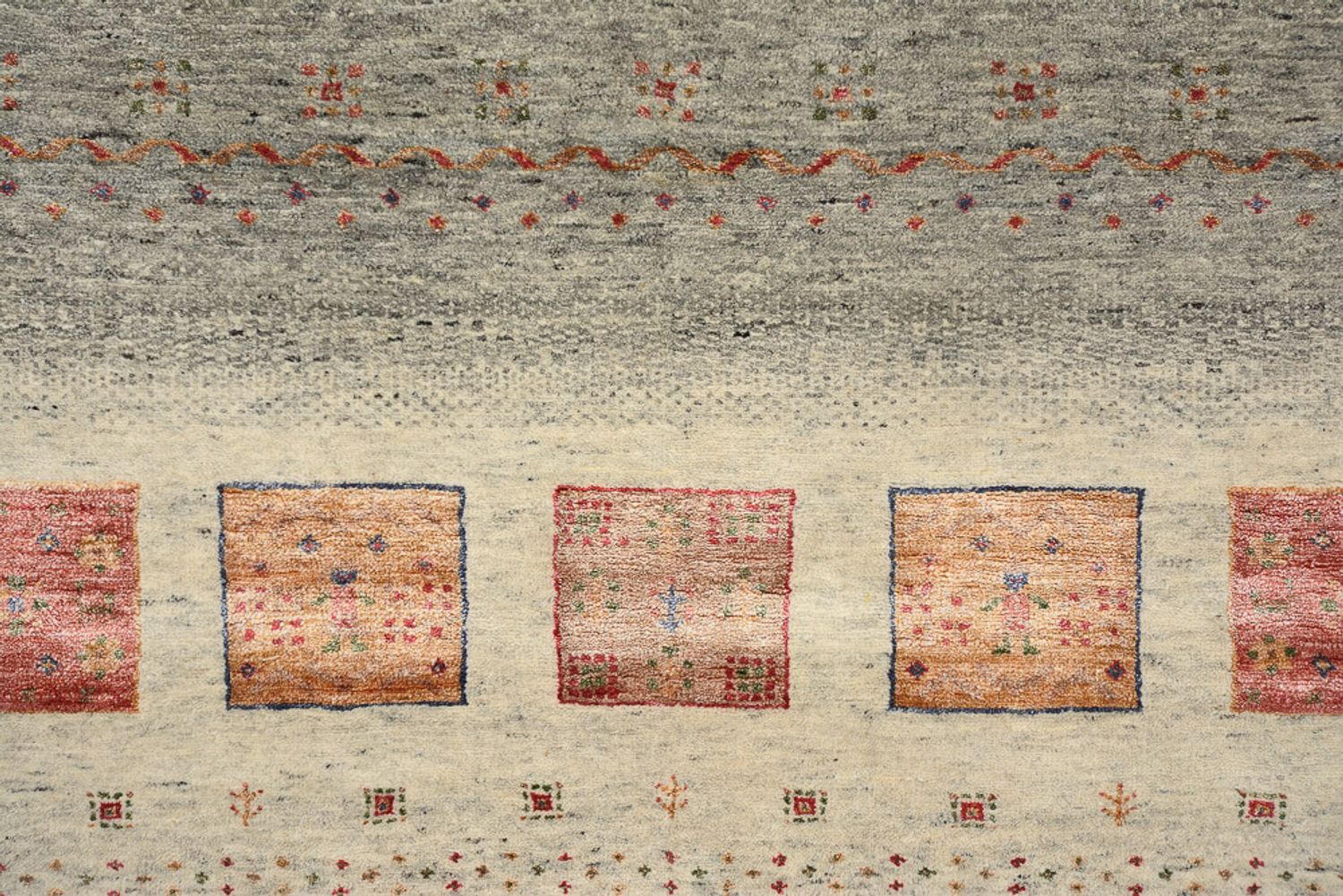 Gabbeh-tæppe - Loribaft Indus - 207 x 158 cm - mørk beige