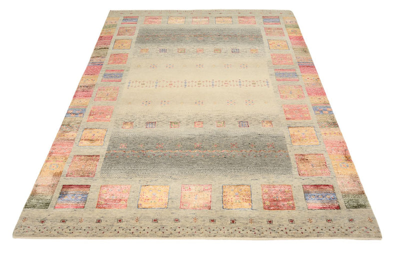 Gabbeh-tæppe - Loribaft Indus - 207 x 158 cm - mørk beige