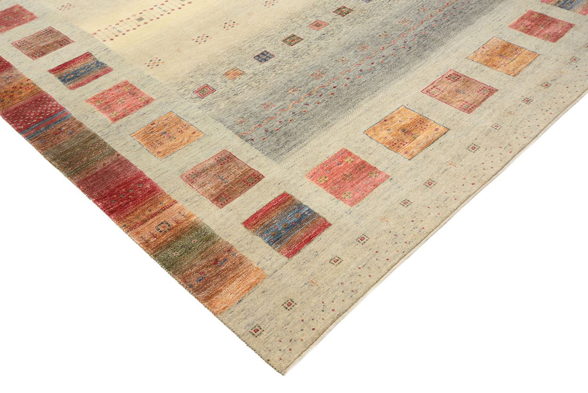 Gabbeh-tæppe - Loribaft Indus - 336 x 250 cm - mørk beige