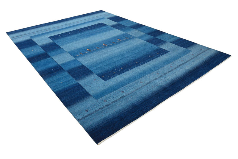 Gabbeh-tæppe - Loribaft Indus - 345 x 247 cm - havblå