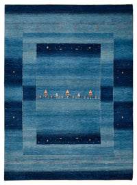 Gabbeh-tæppe - Loribaft Indus - 235 x 169 cm - havblå