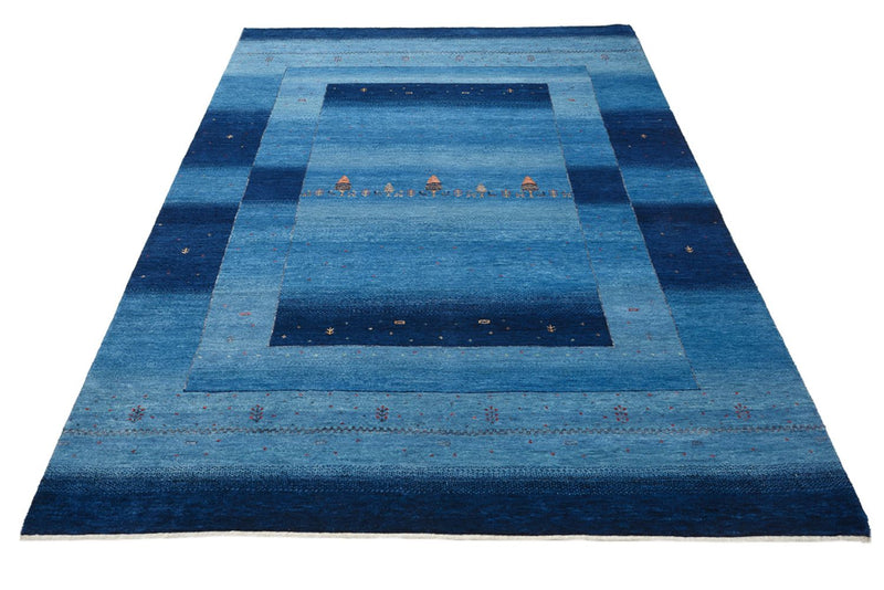 Gabbeh-tæppe - Loribaft Indus - 235 x 169 cm - havblå