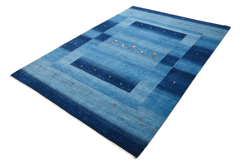 Gabbeh-tæppe - Loribaft Indus - 235 x 169 cm - havblå